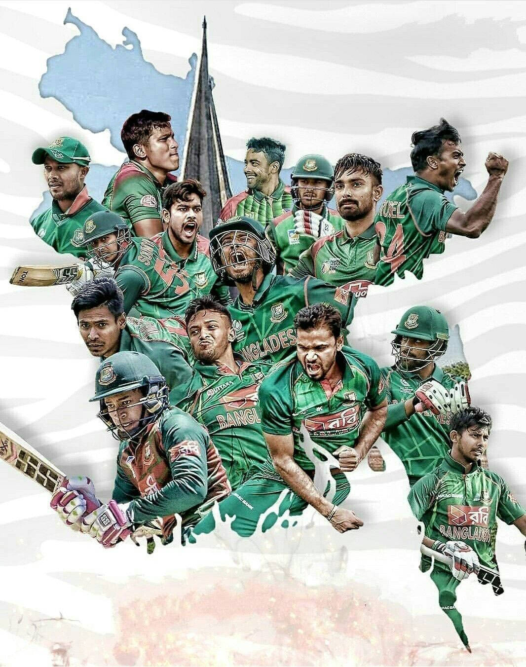 Bangladesh Cricket Team Poster Background