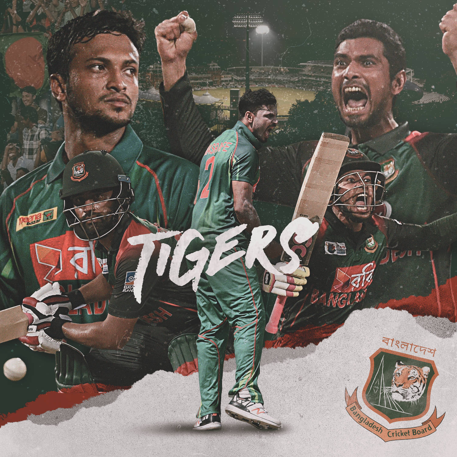 Bangladesh Cricket Team Tigers Poster Background