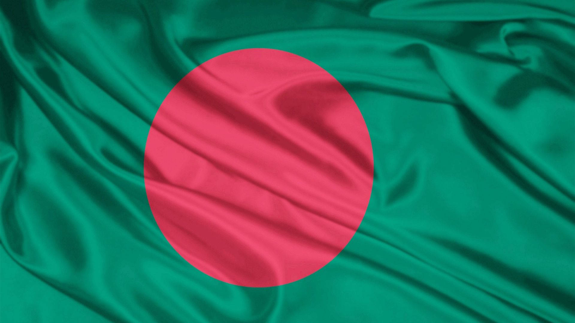 Bangladesh Flag In Silk Background