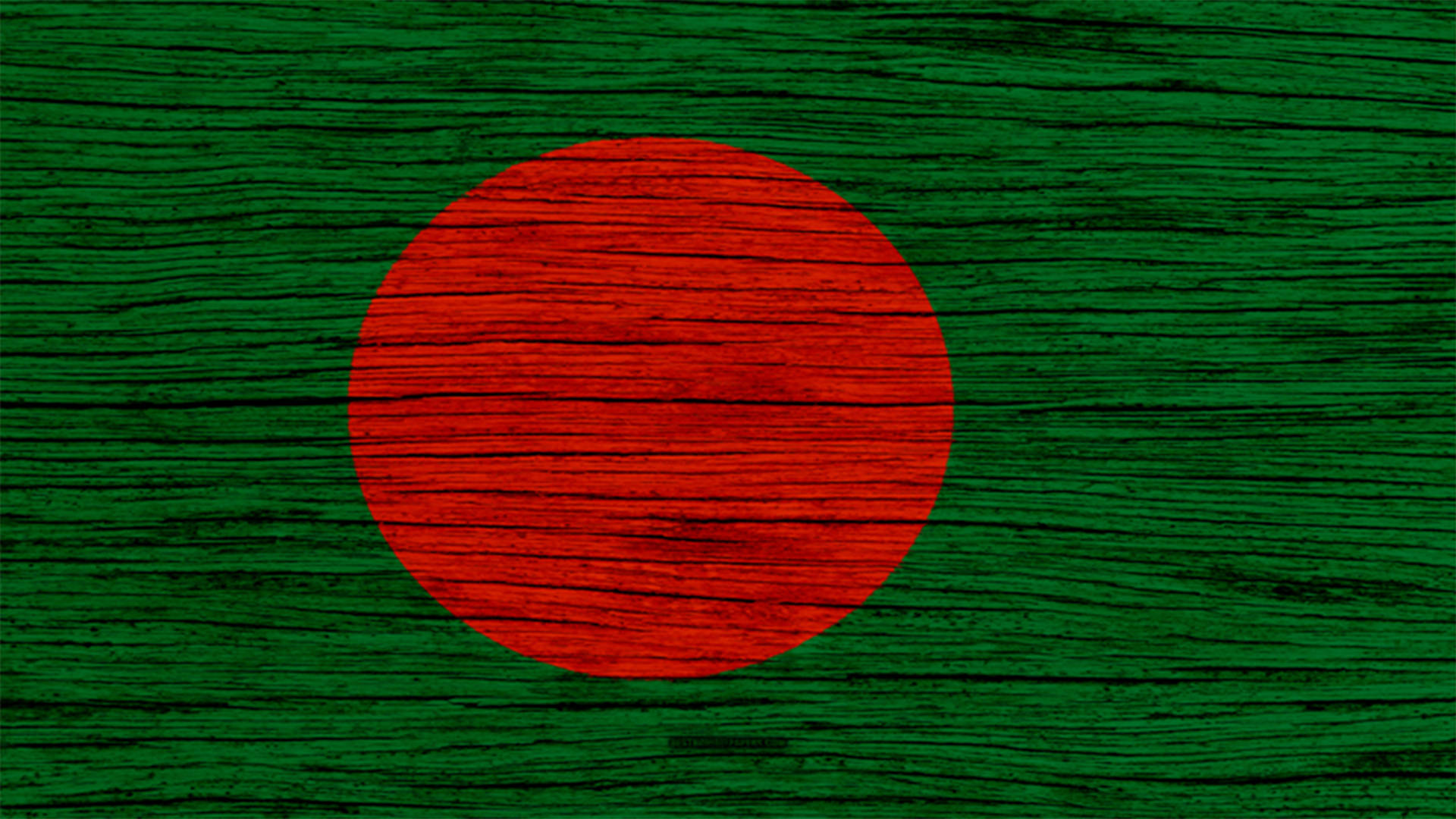 Bangladesh Flag In Wood Textile Background