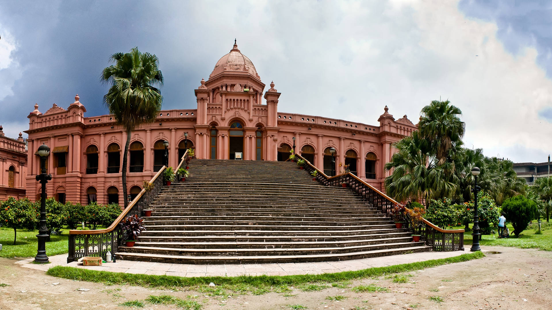 Bangladesh Panoramic Ahsan Manzil Museum View Background