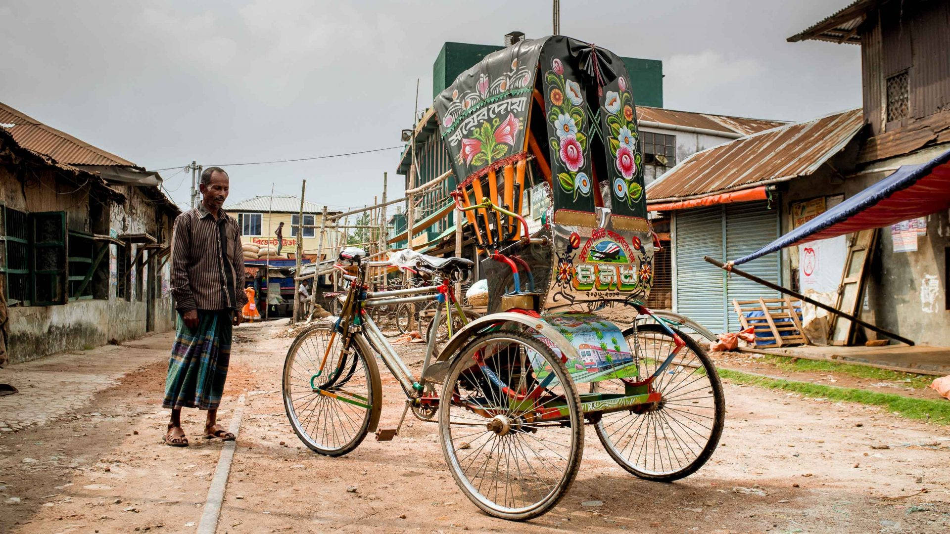 Bangladesh Rickshaw Ride Background