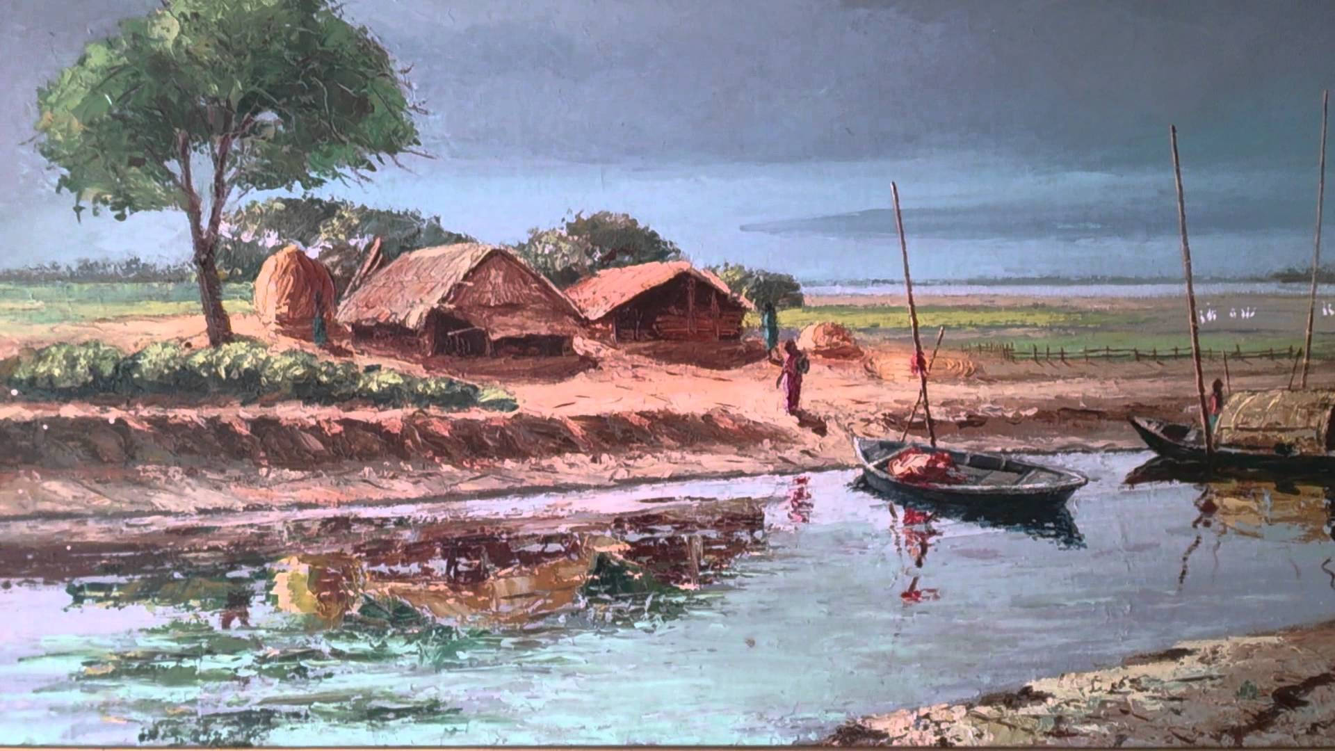 Bangladesh Village Scenery Art Background