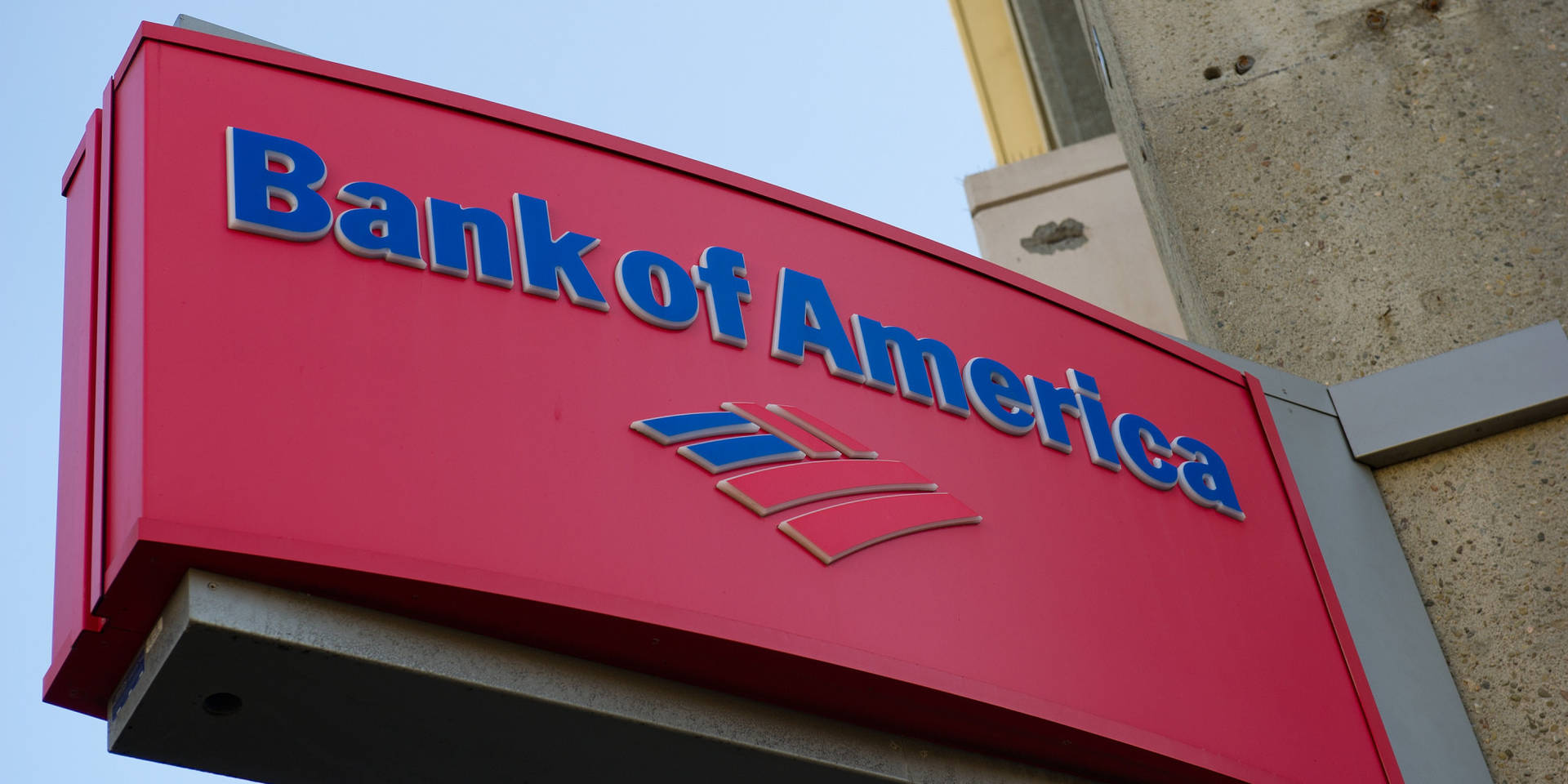 Bank Of America Projecting Signage