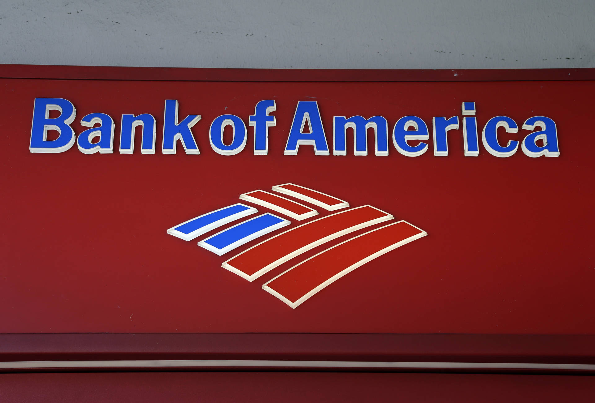 Bank Of America Red Acrylic Signage