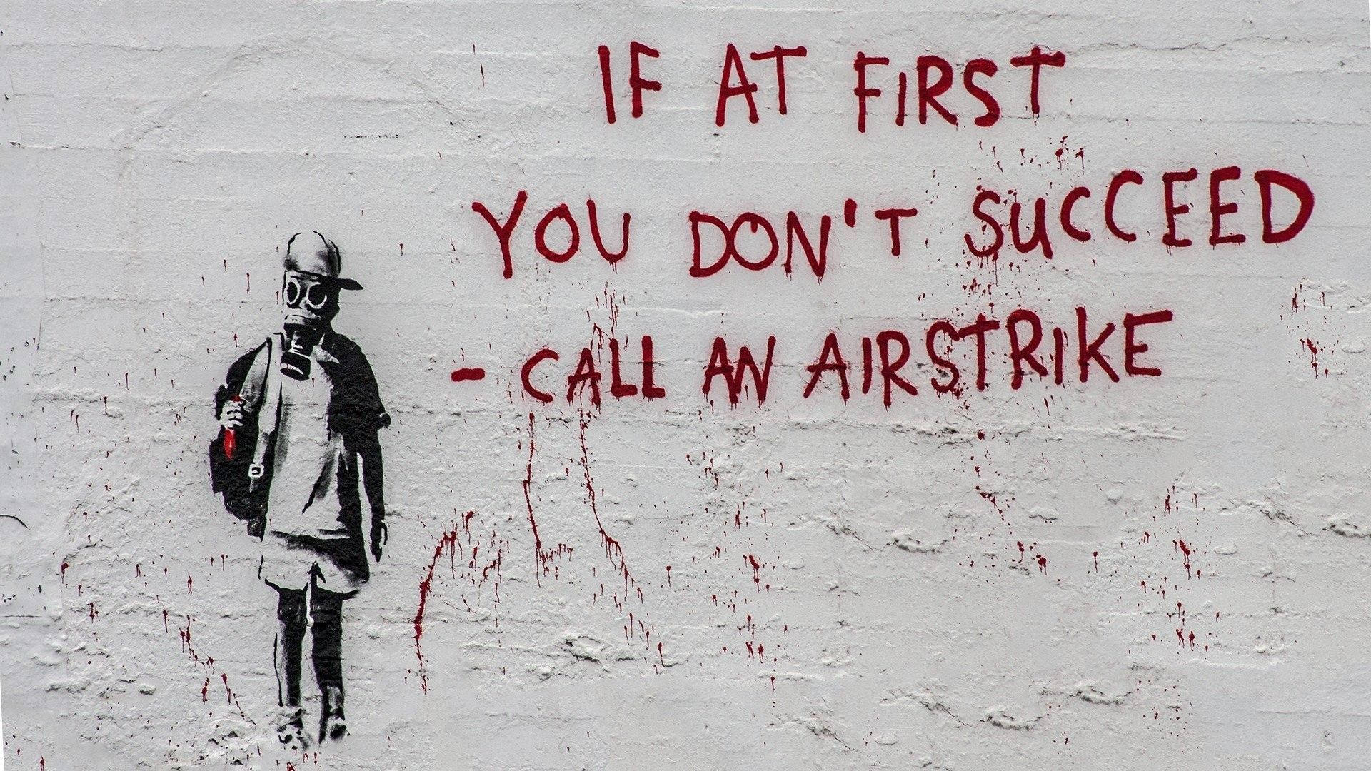 Banksy Airstrike Graffiti Background
