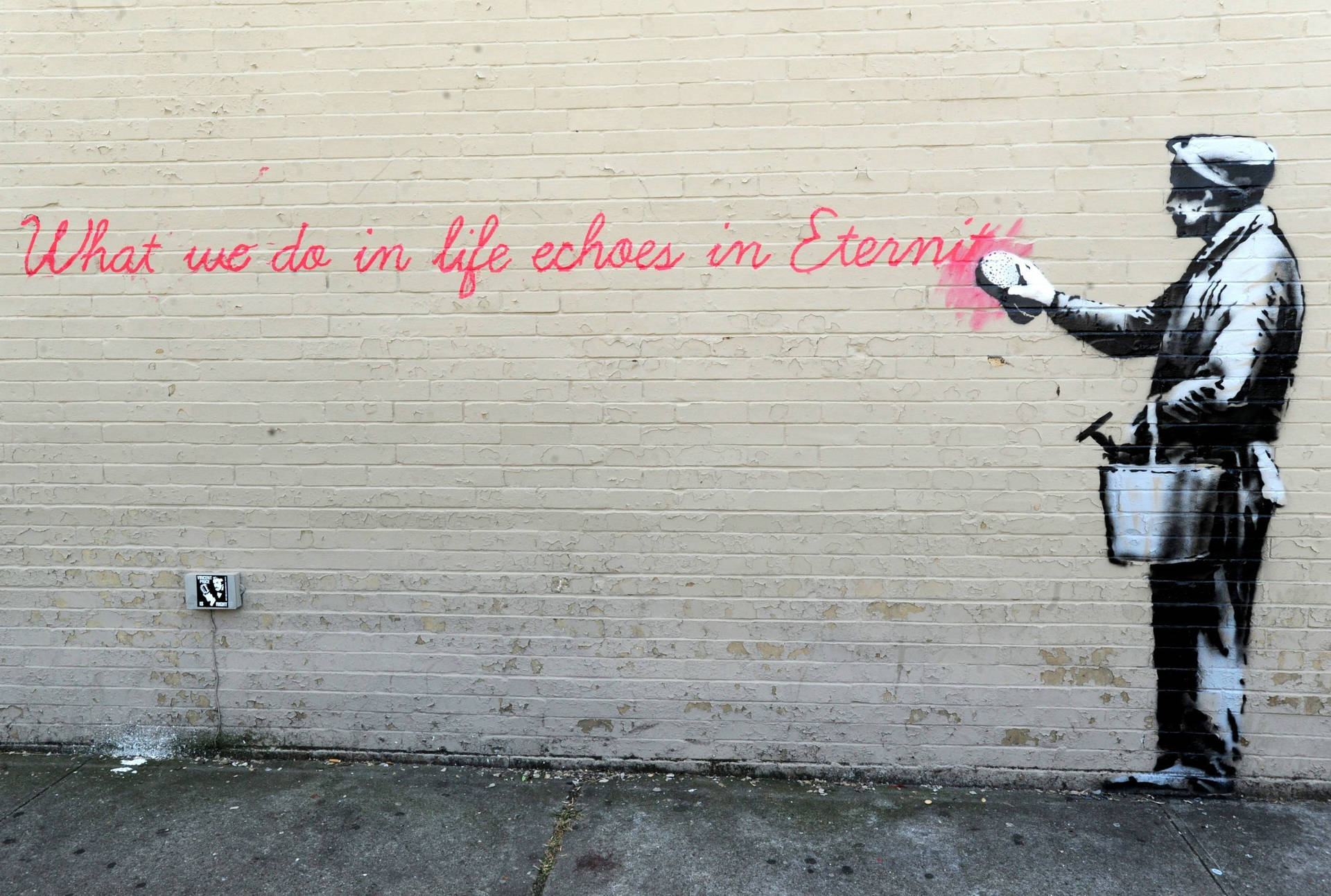 Banksy Echoes In Eternity Art Background