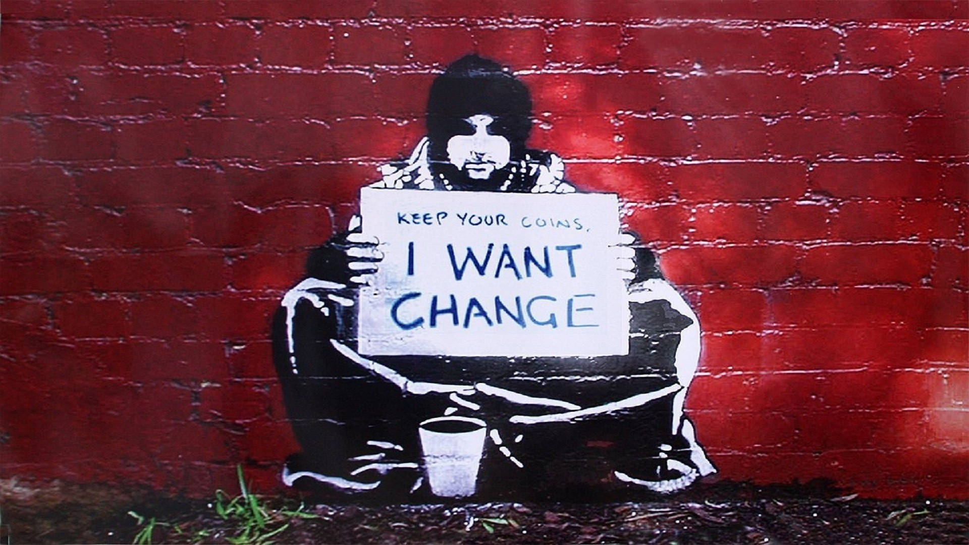 Banksy I Want Change Art