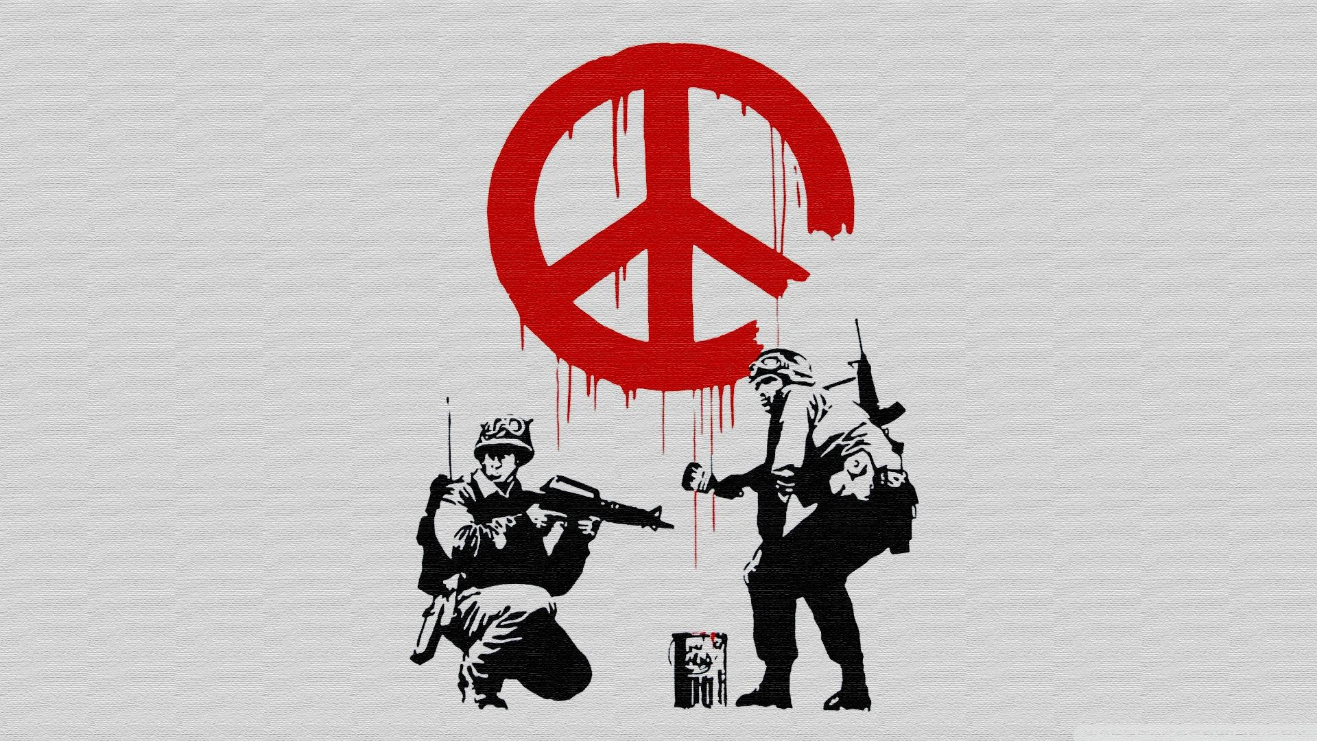 Banksy Peace Symbol Art