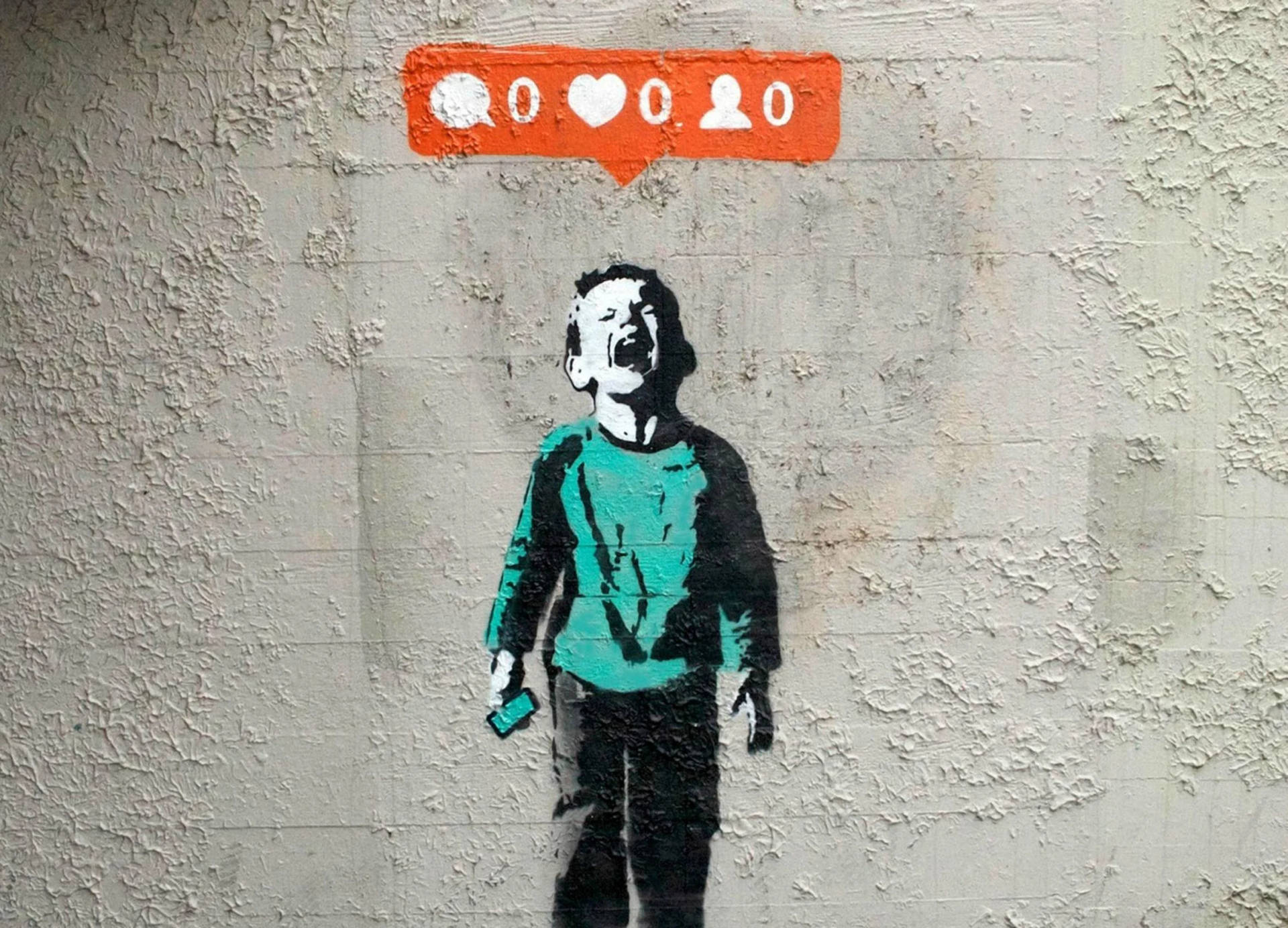 Banksy Style Zero Boy Art