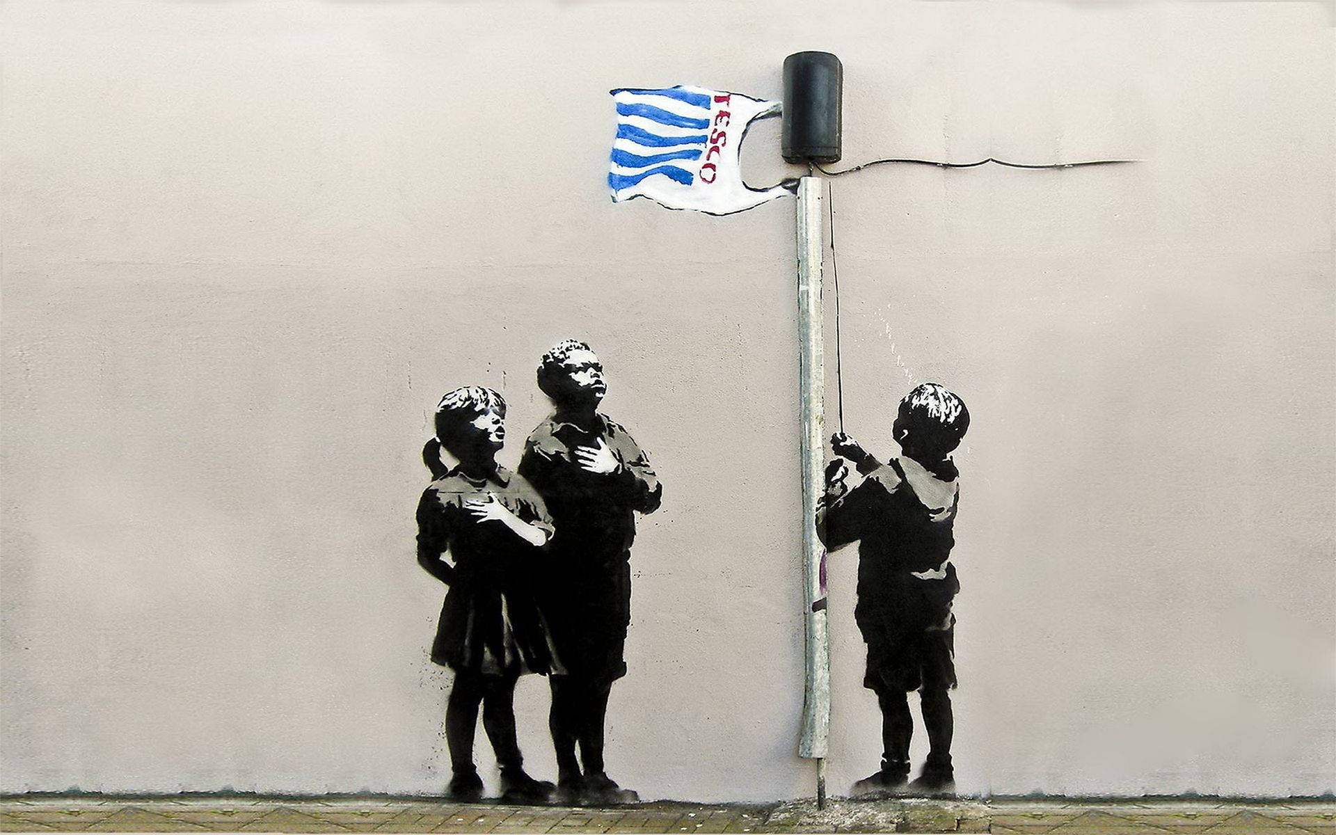 Banksy Very Little Helps Background