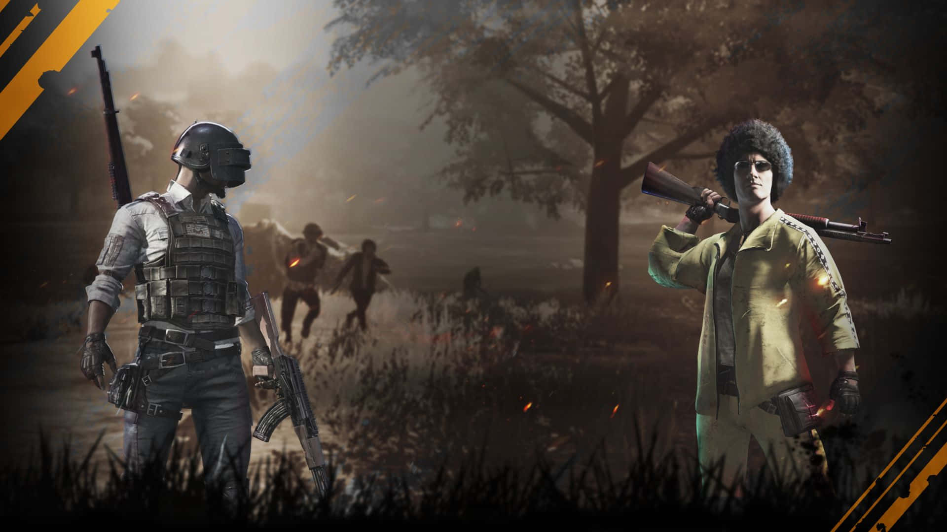 Banner Of Two Male Characters Pubg 1920x1080 Background