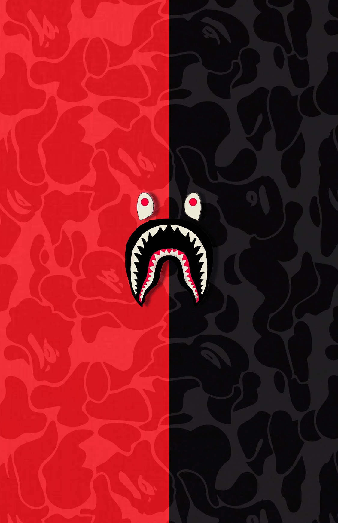 Bape Hype Shark Red Black