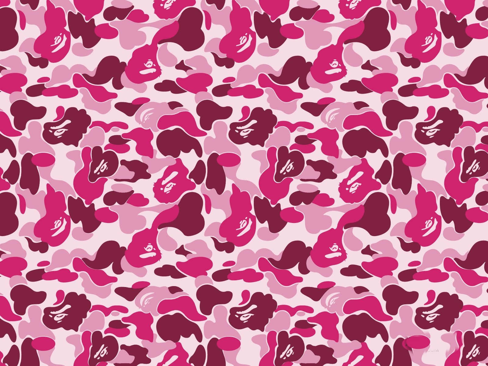 Bape Pink Shades Camo Pattern Background