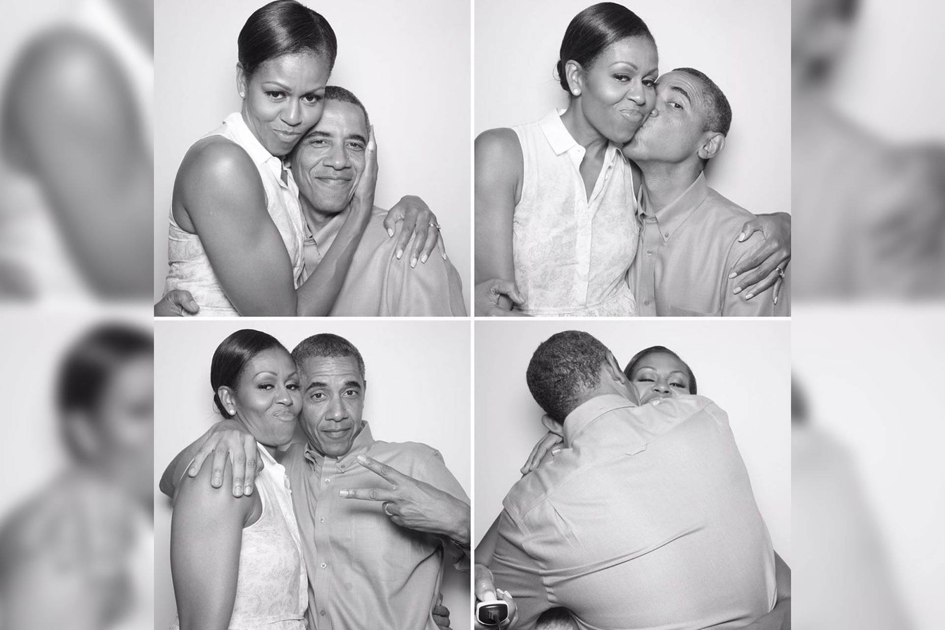 Barack And Michelle Obama Photo Booth