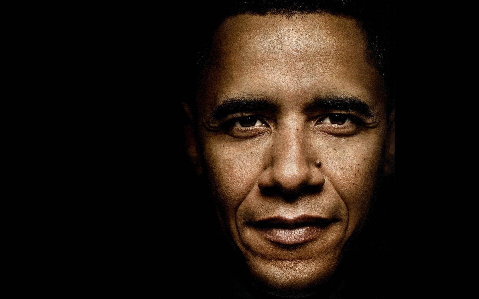 Barack Obama Close-up Portrait Background
