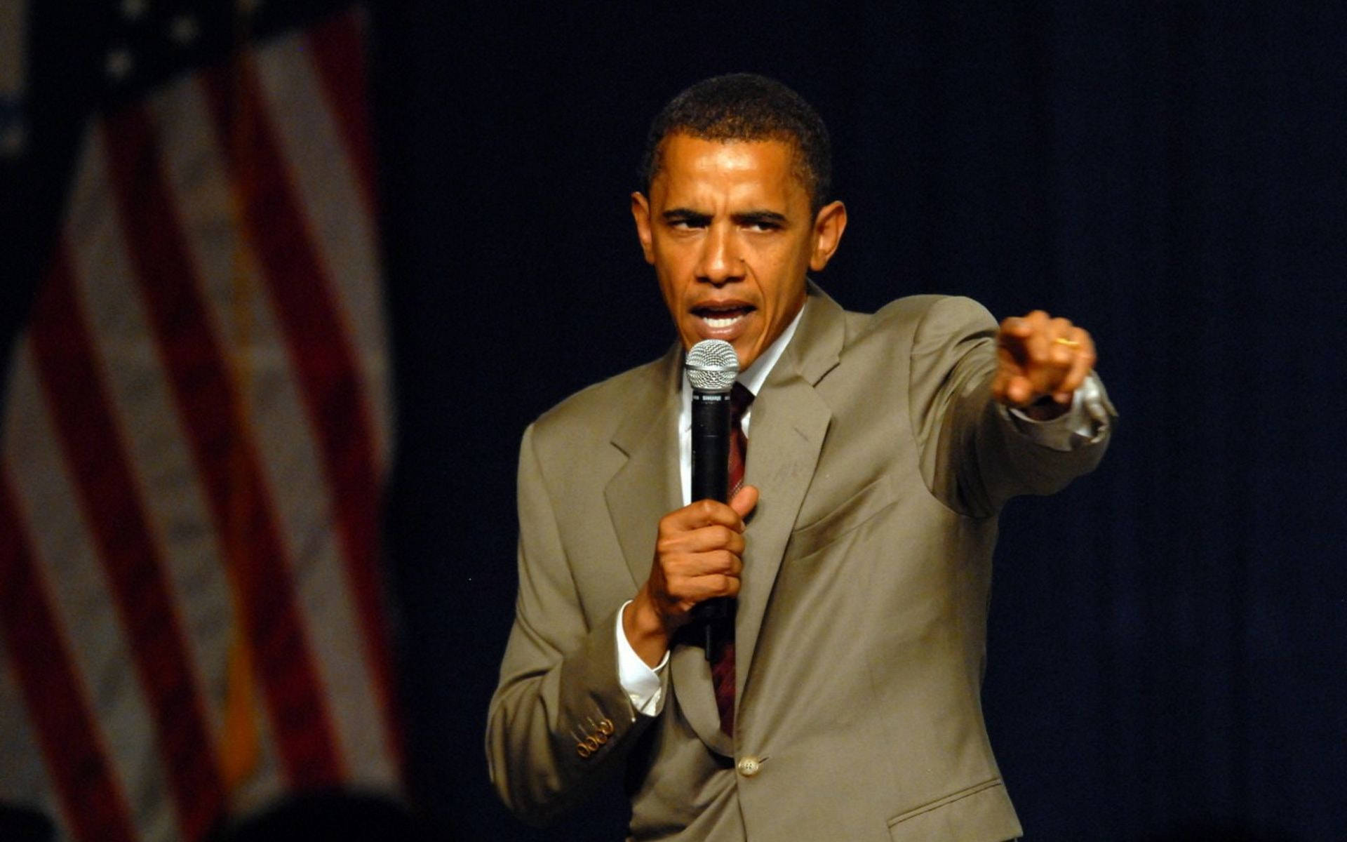 Barack Obama Making A Speech Background