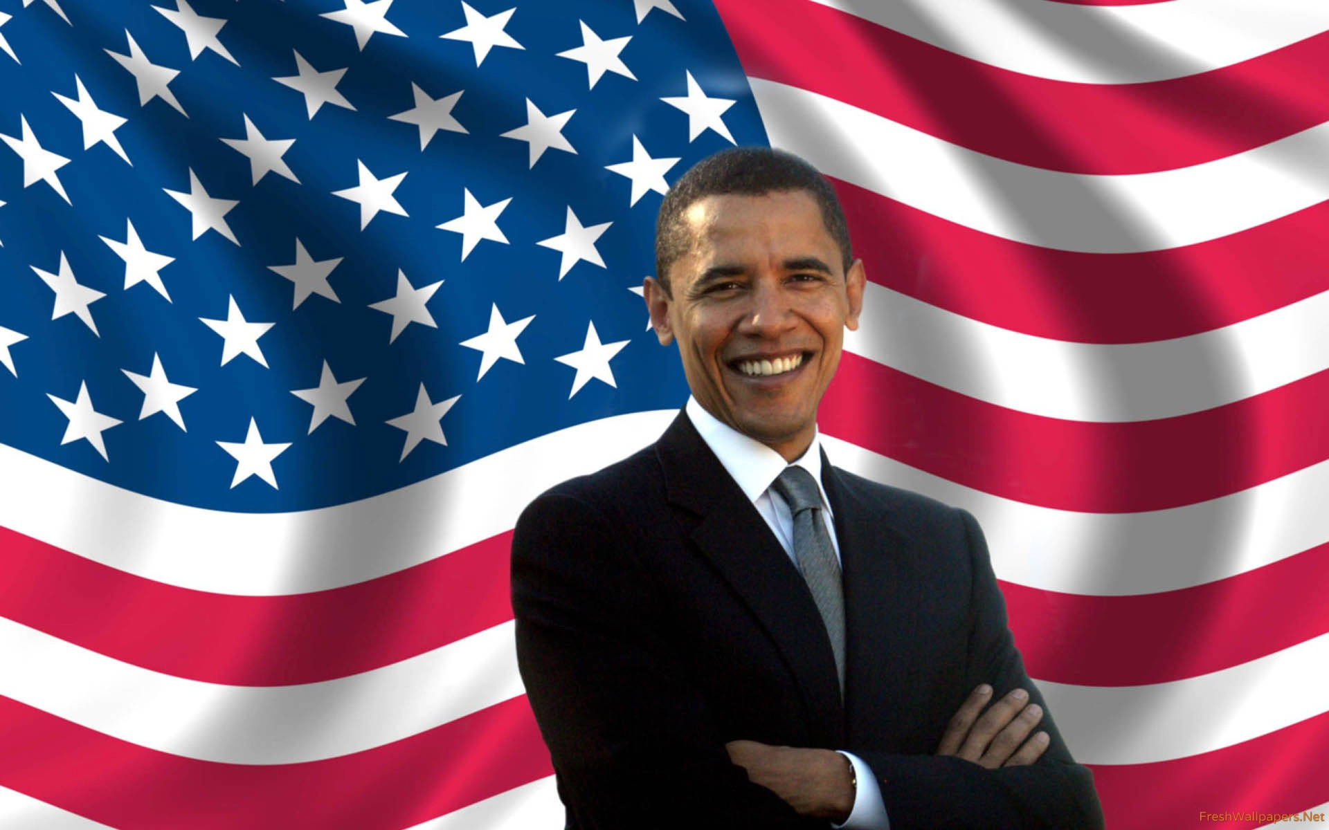 Barack Obama Patriotic President Background