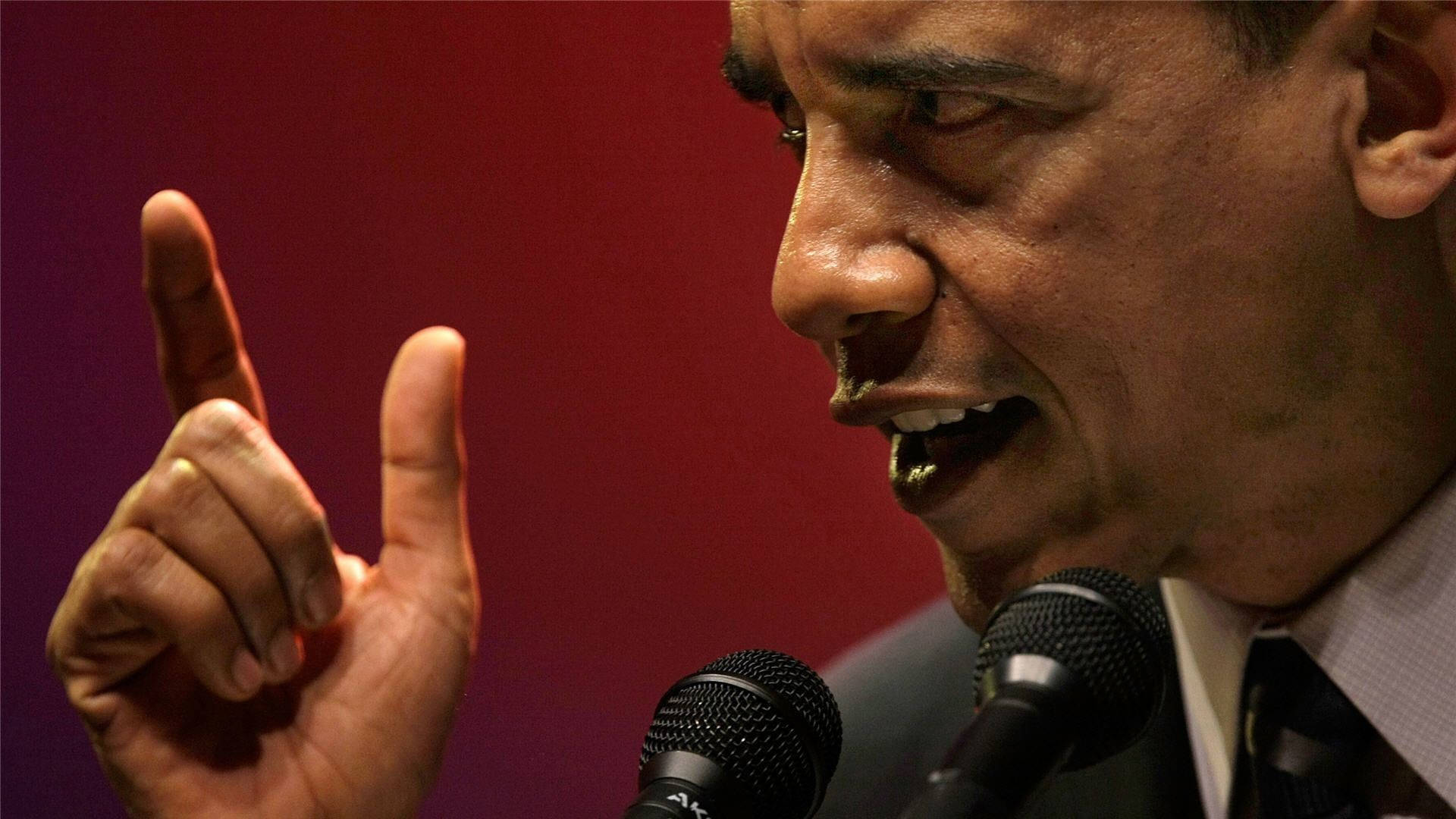 Barack Obama Serious Speech Background