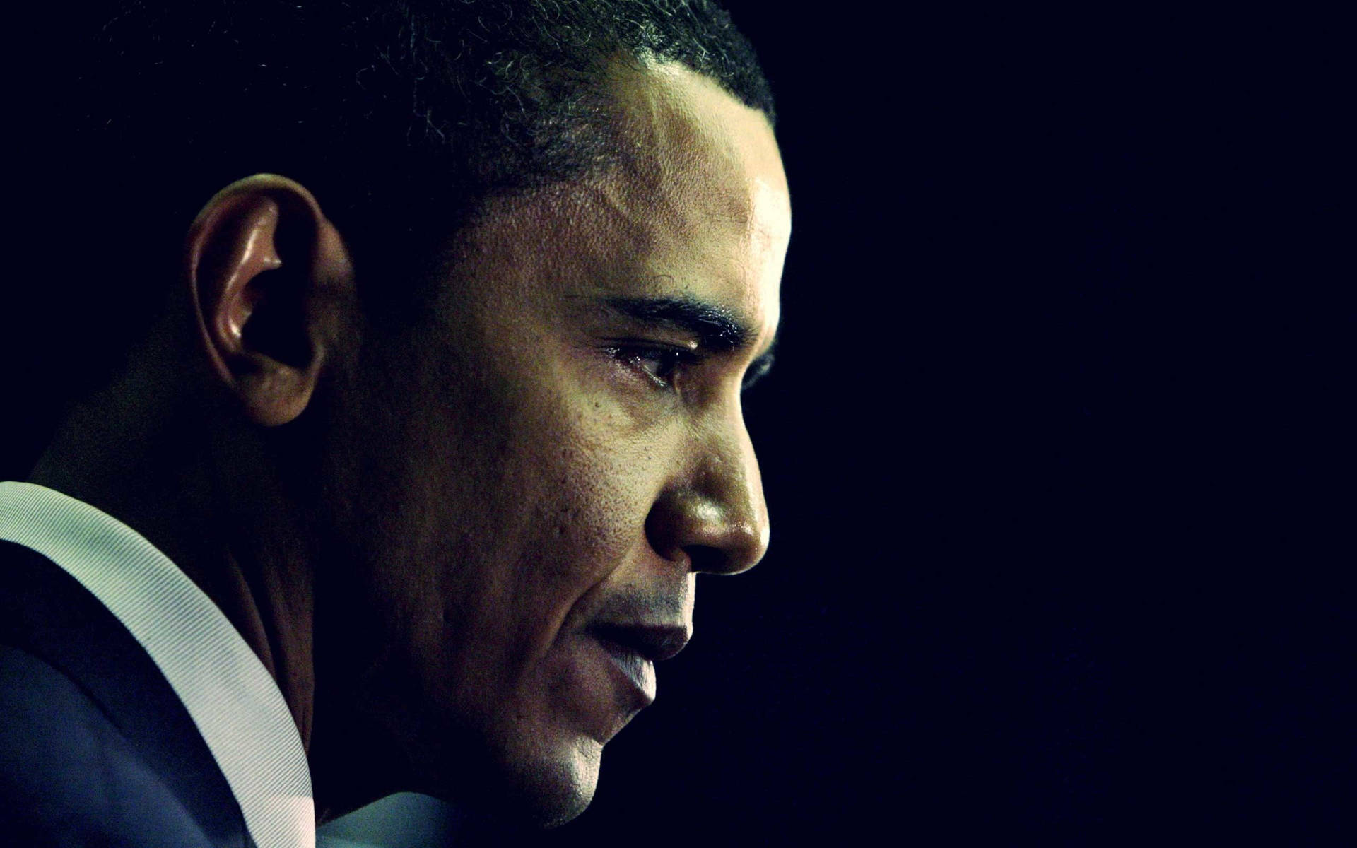 Barack Obama Side Profile Background