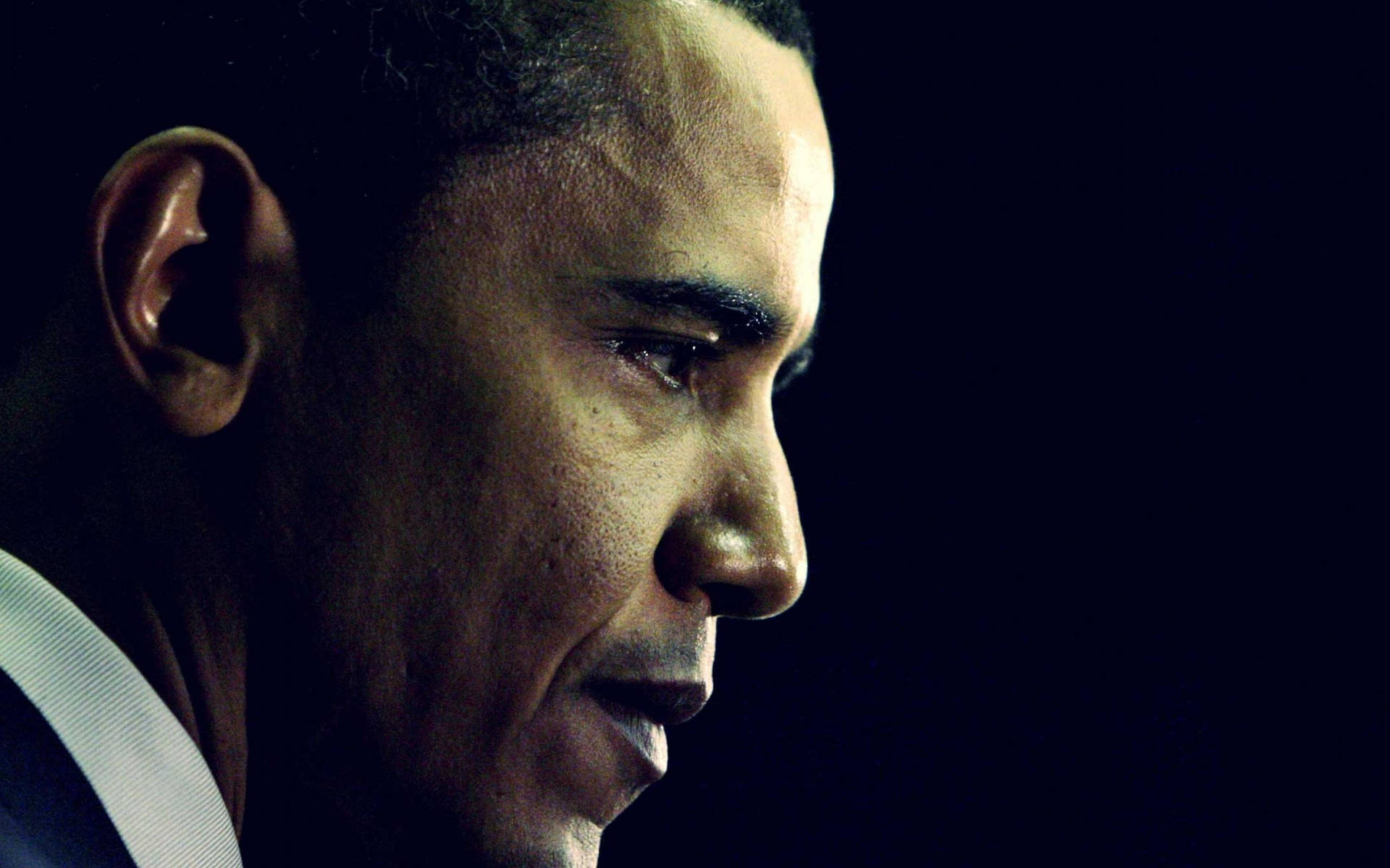 Barack Obama Side View Male Face