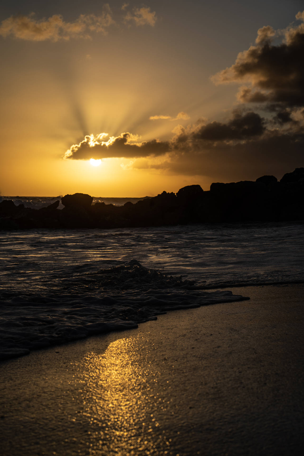 Barbados At Sunset Background