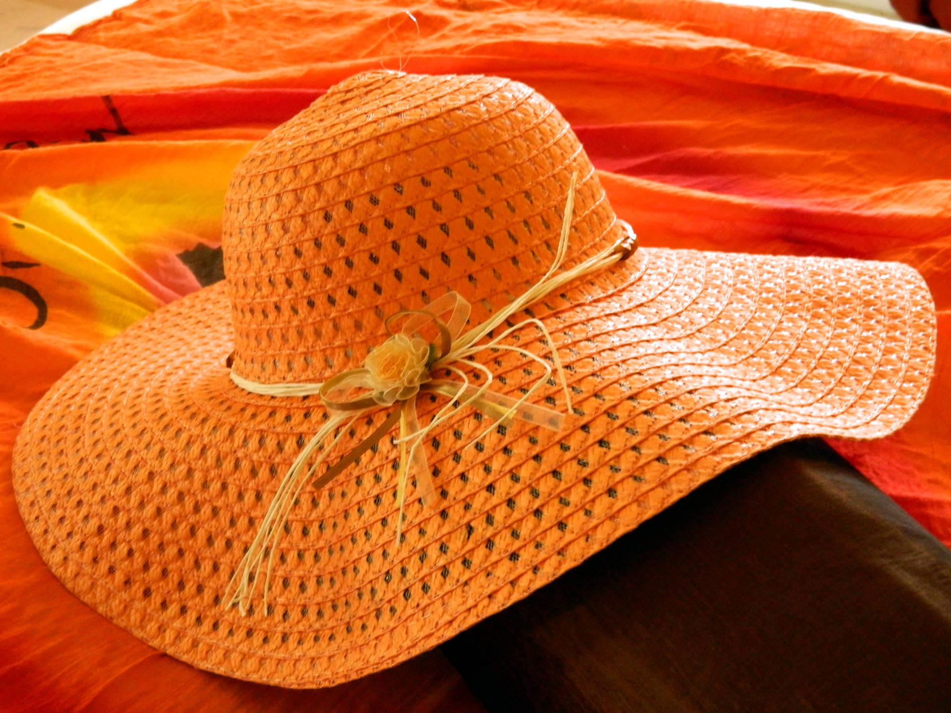 Barbados Orange Hat Background