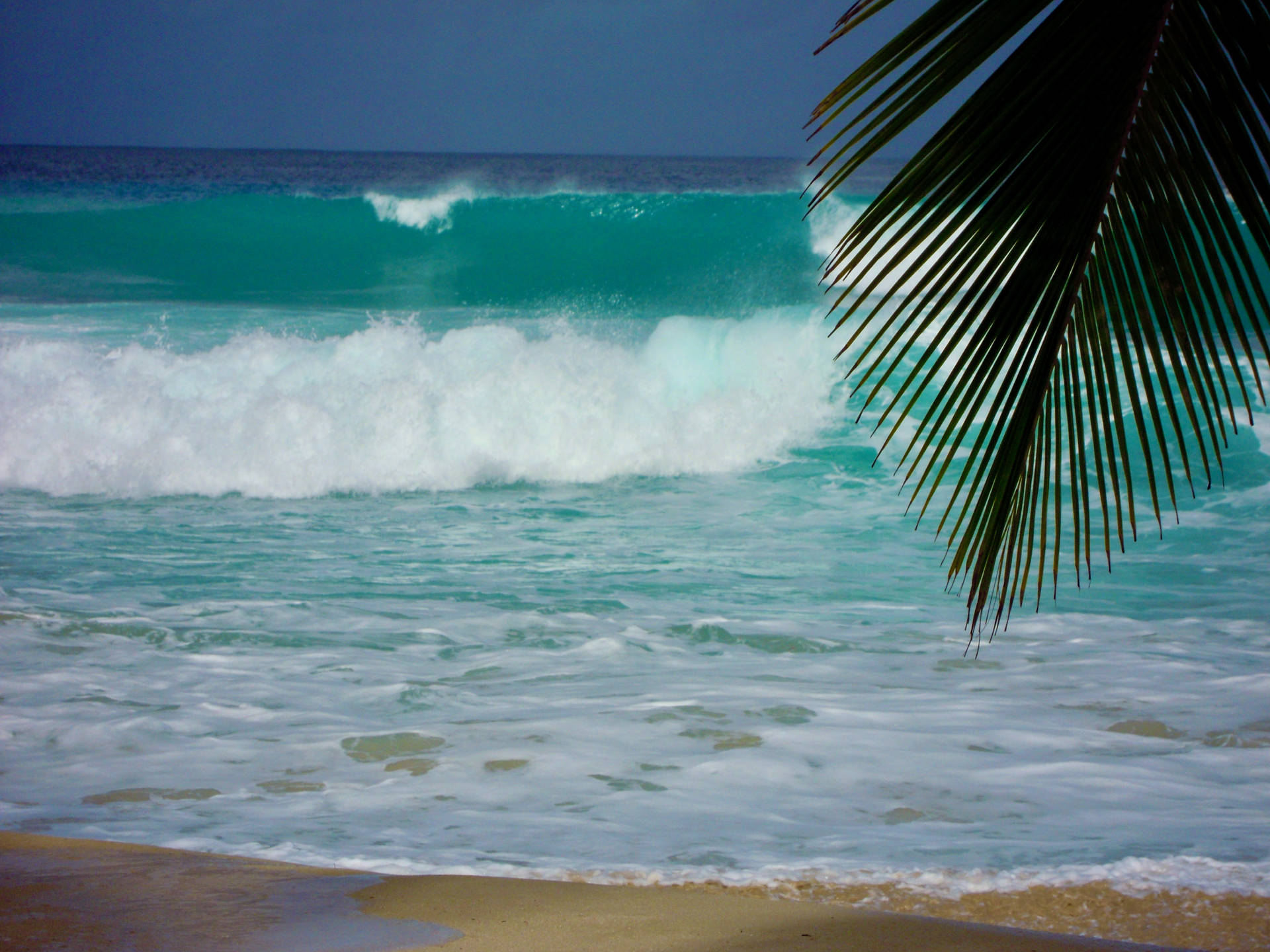Barbados Sea Waves Background