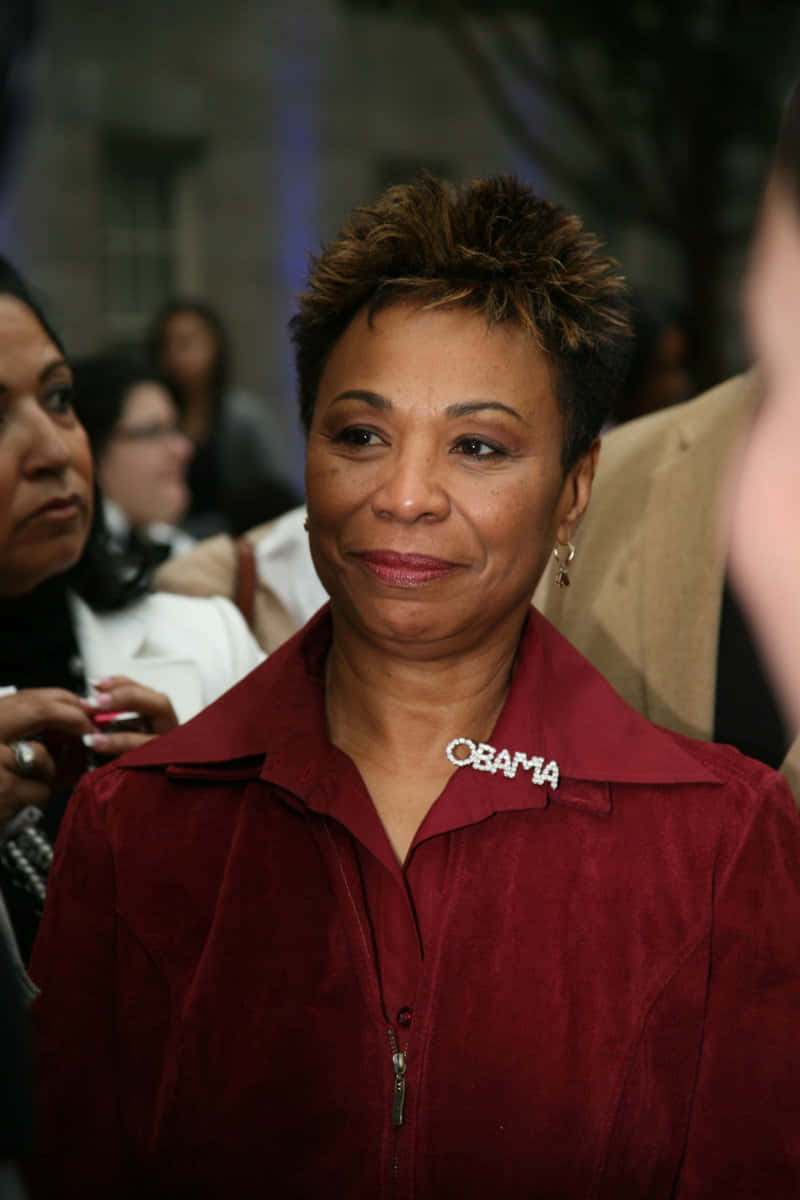 Barbara Lee Expresses Support With Obama Pin Background