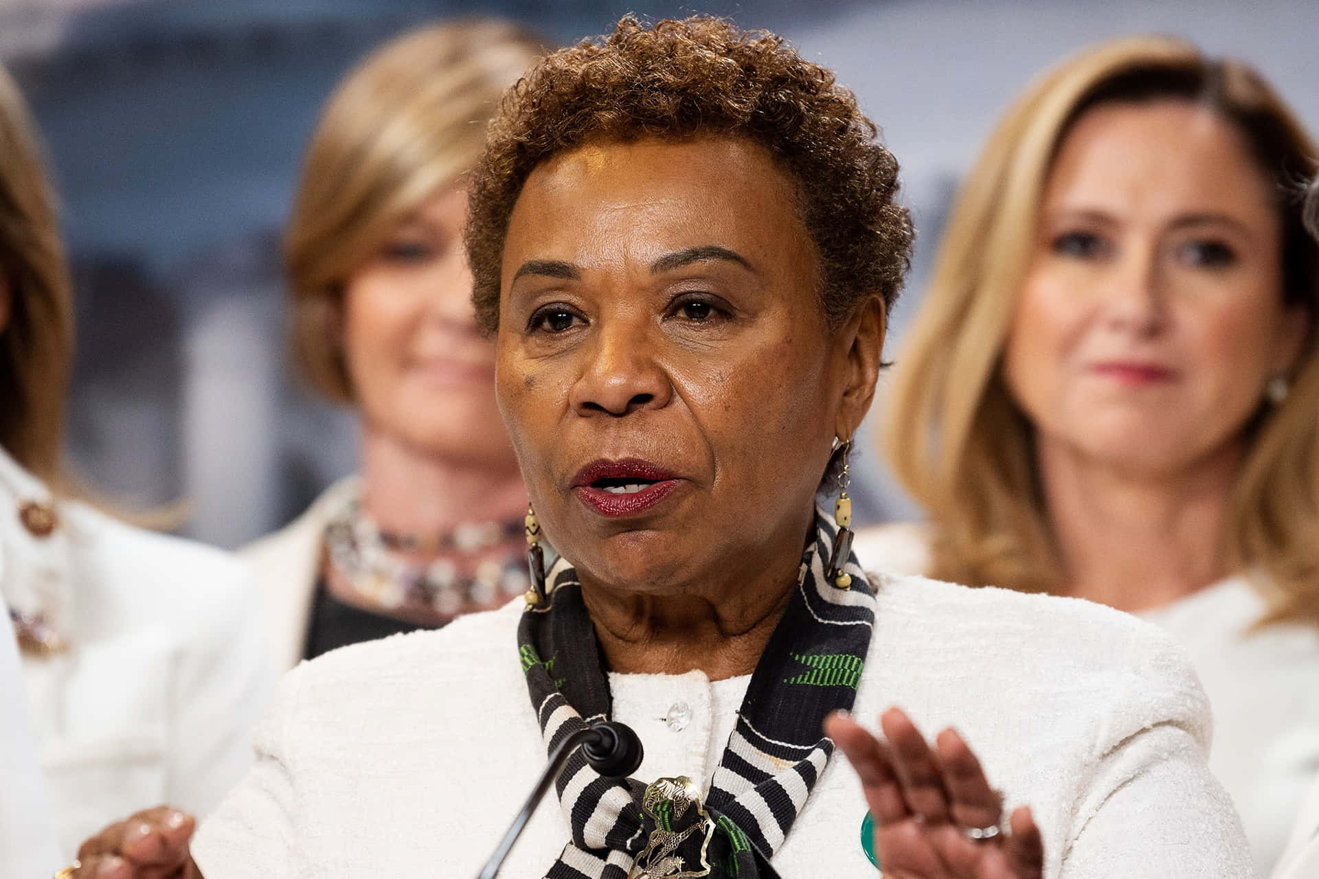 Barbara Lee Giving Speech Background