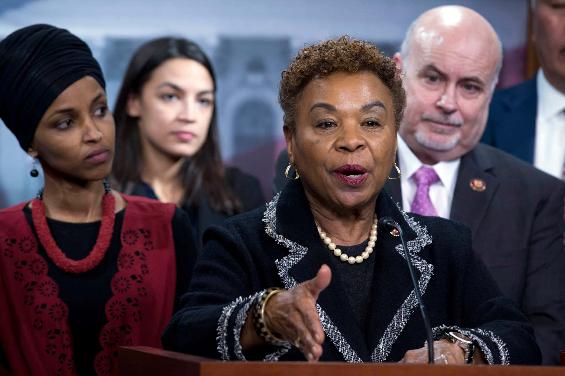 Barbara Lee With Members Background