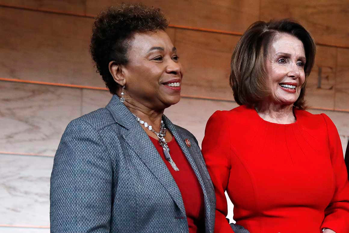 Barbara Lee With Nancy Pelosi Background