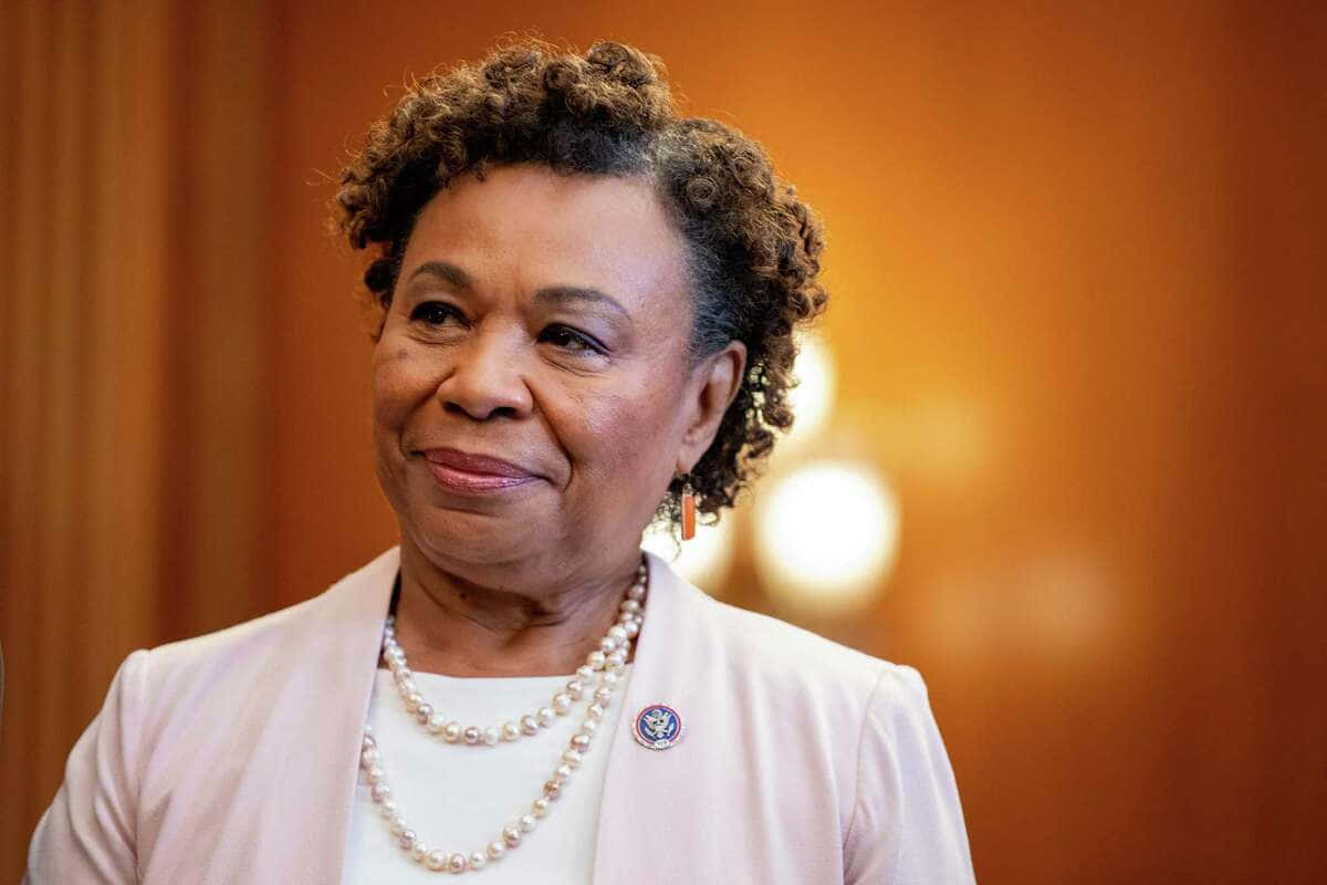 Barbara Lee With Pink Blazer Background