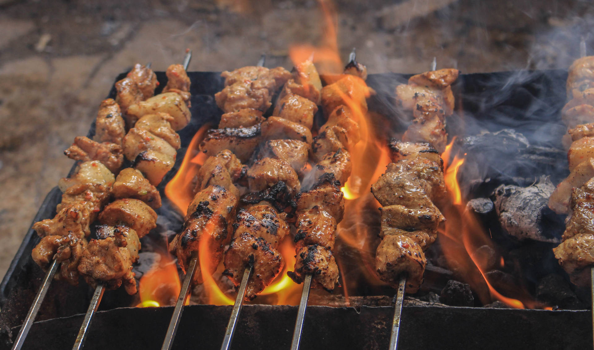 Barbecue 4k Fire Background