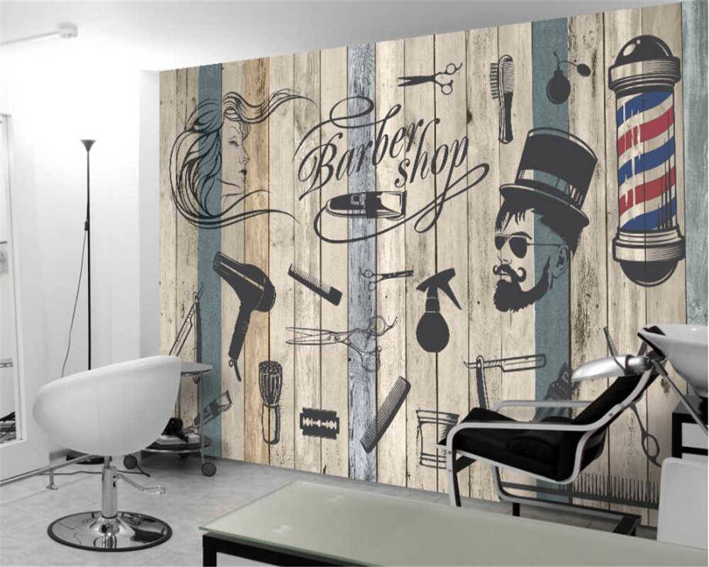 Barber Pole Art On Wall Background