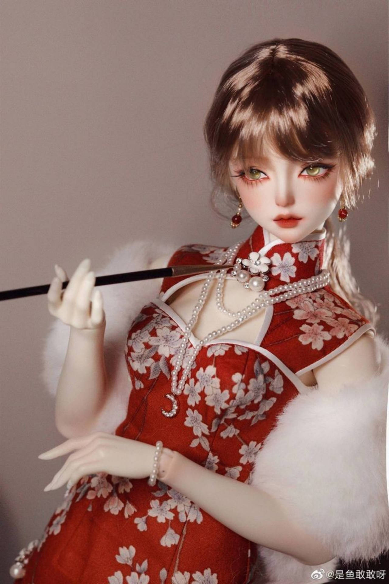 Barbie Doll In Cheongsam Background
