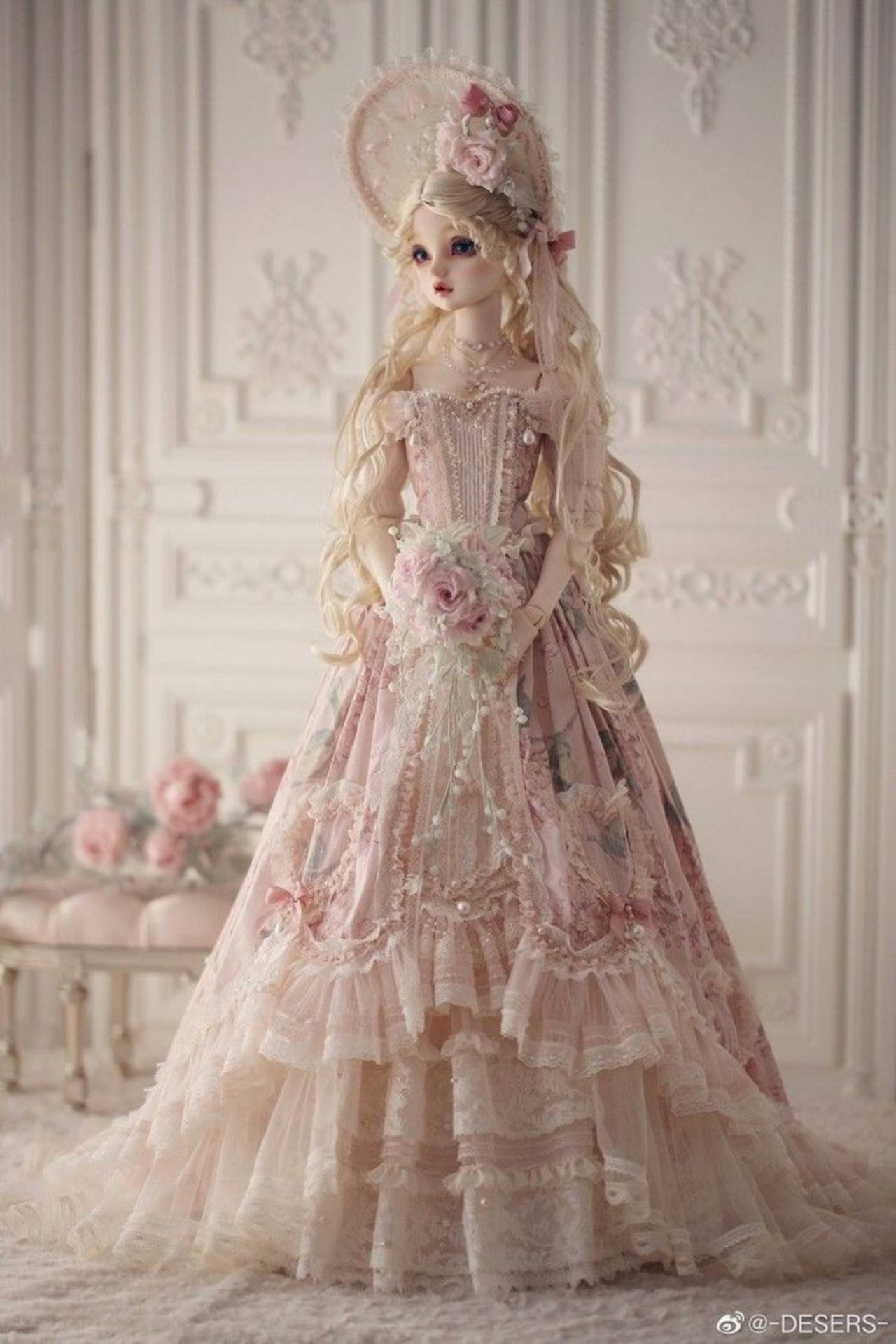 Barbie Doll In Princess Lolita Gown Background