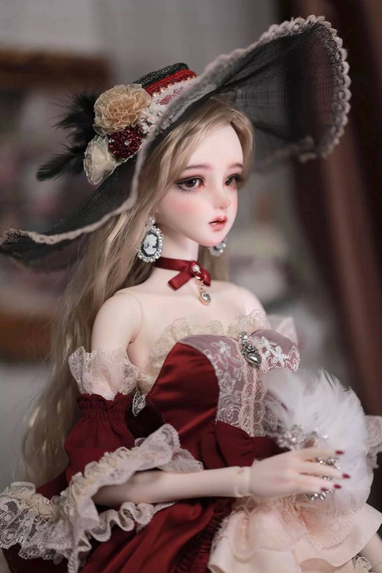 Barbie Doll Vintage Wide-brimmed Hat Background