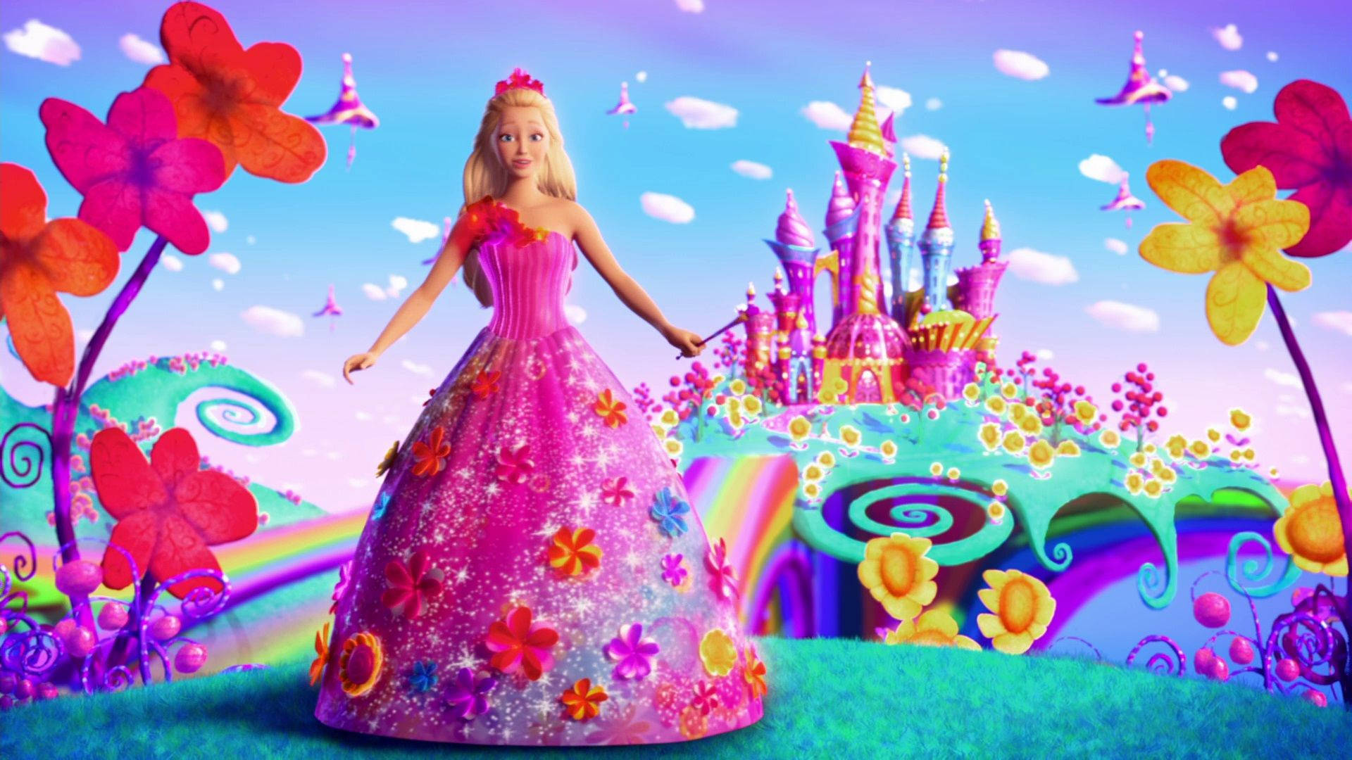 Barbie Is The Sweetest Candy Queen Background