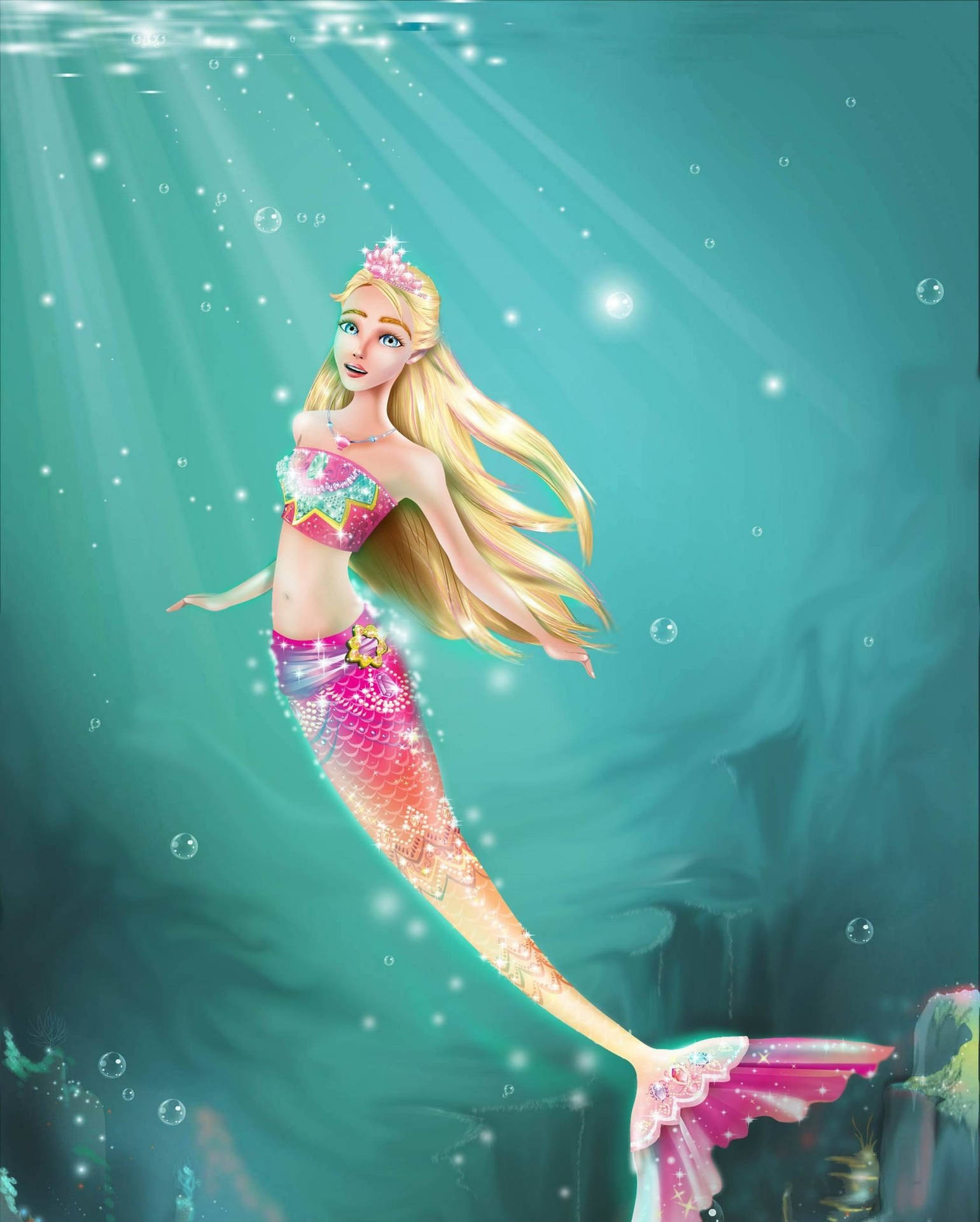 Barbie Mermaid Artwork Background
