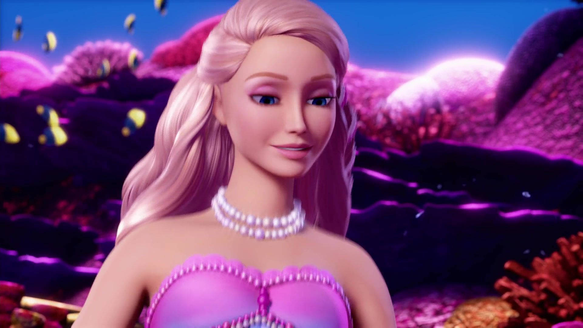 Barbie Mermaid Smiling Background