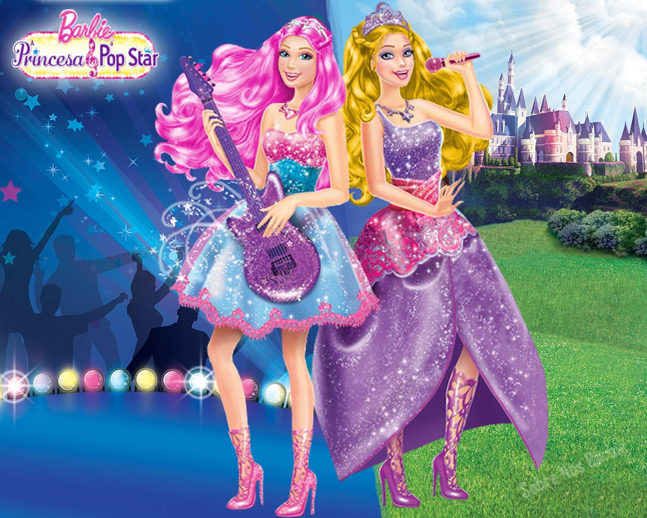 Barbie Princess And Popstar Performing Background