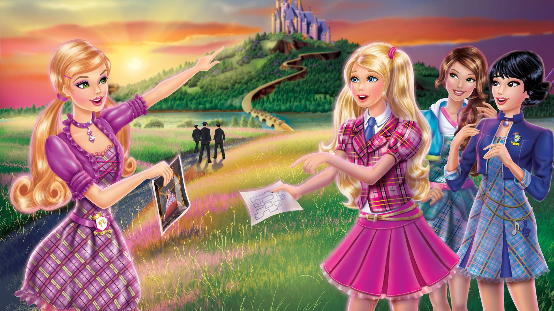 Barbie Princess Charm School Outdoors Background