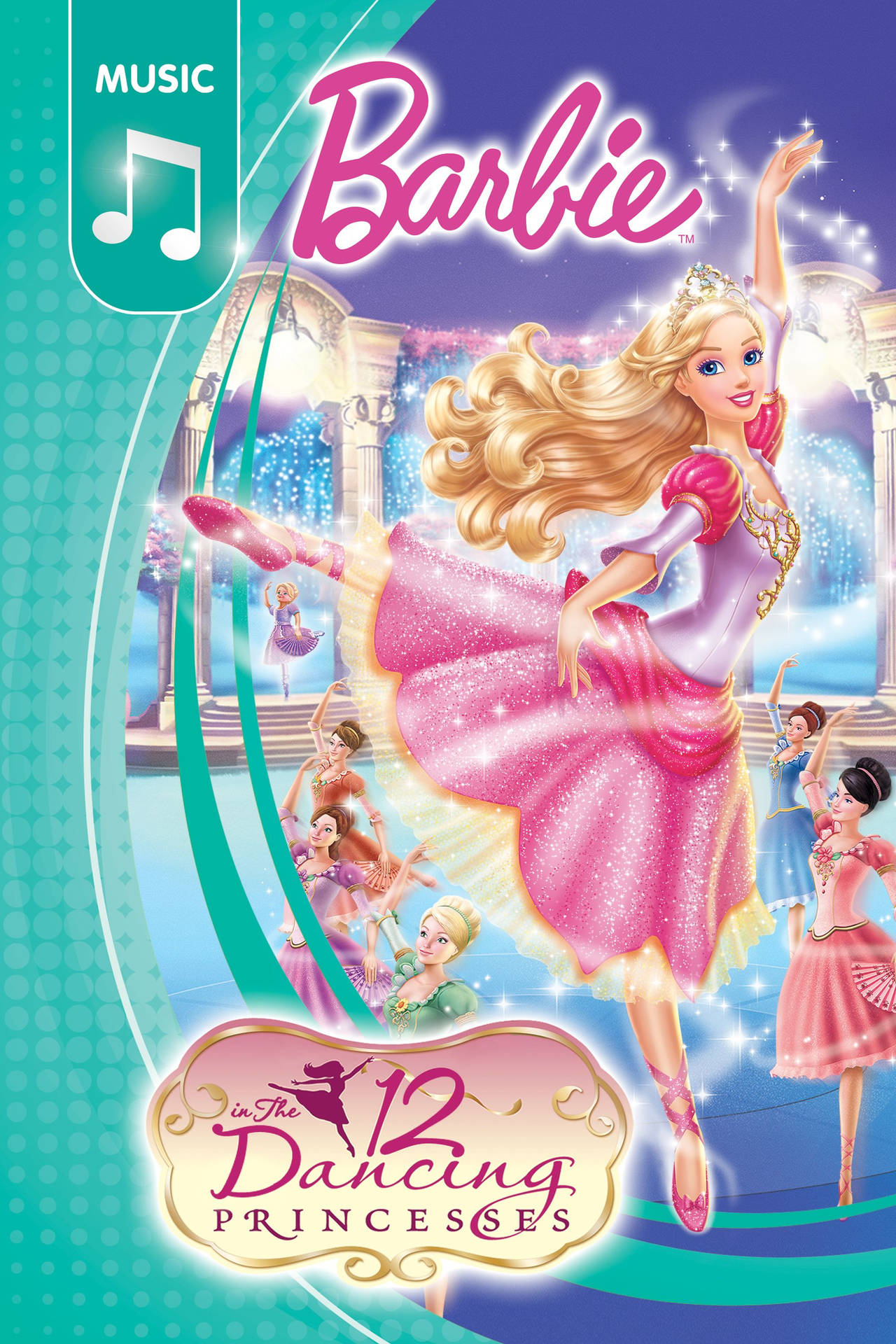 Barbie Princess Dancing Princesses Music Cover Background