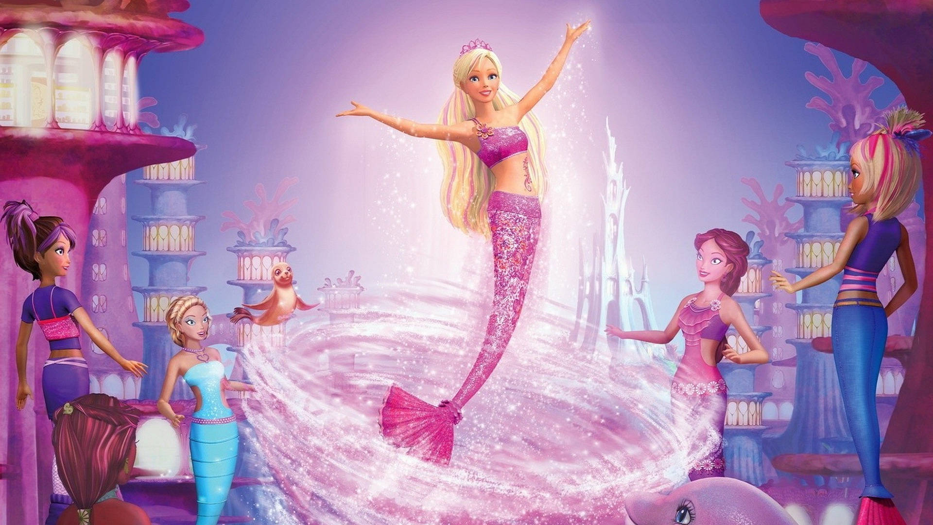 Barbie Princess Mermaid Tale Levitating Background