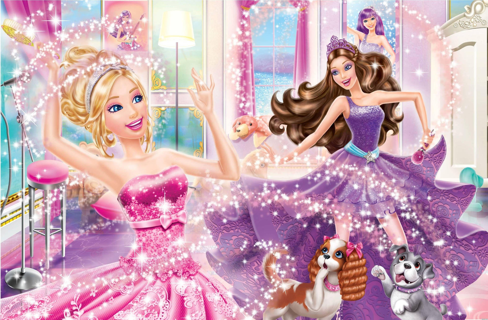 Barbie Princess Pop Star Dancing Background