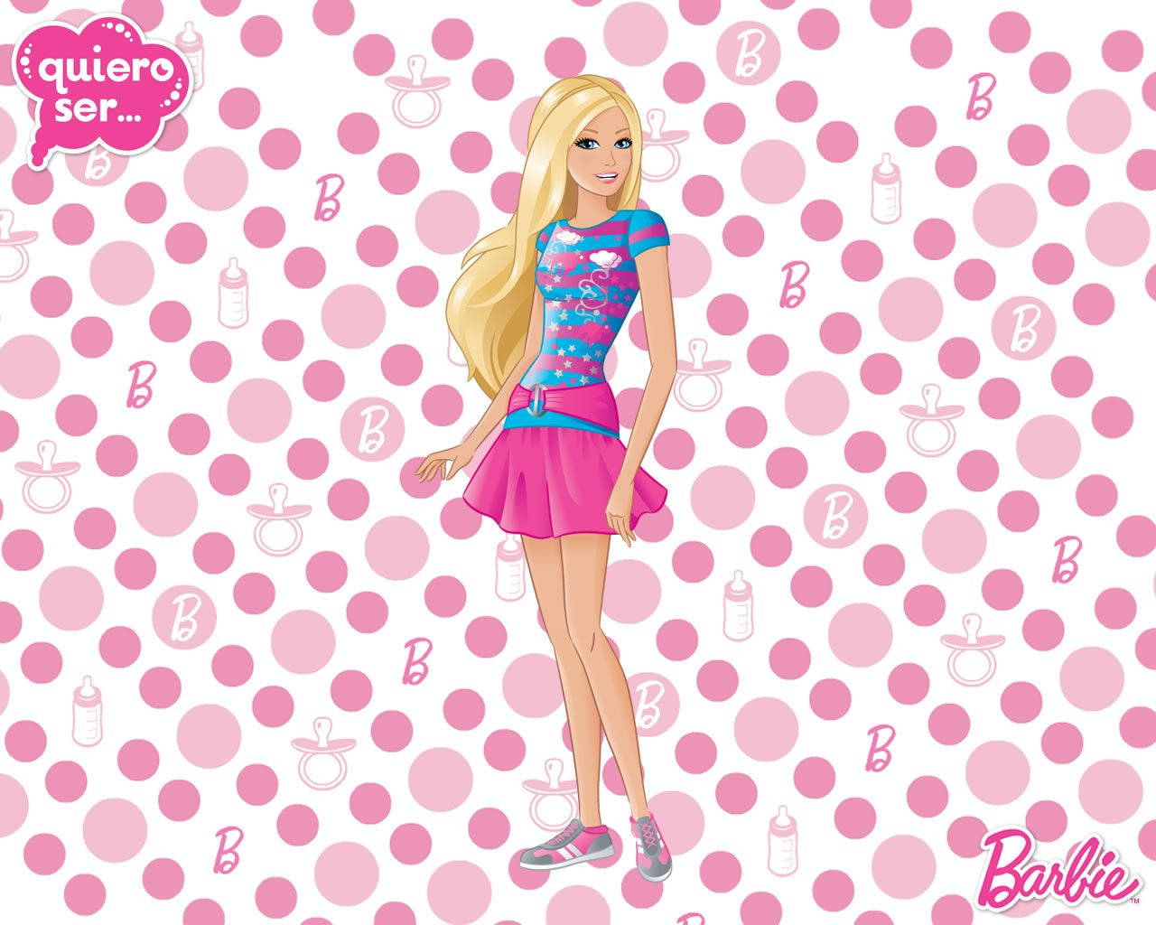 Barbie Steps Out In Style In The City Background