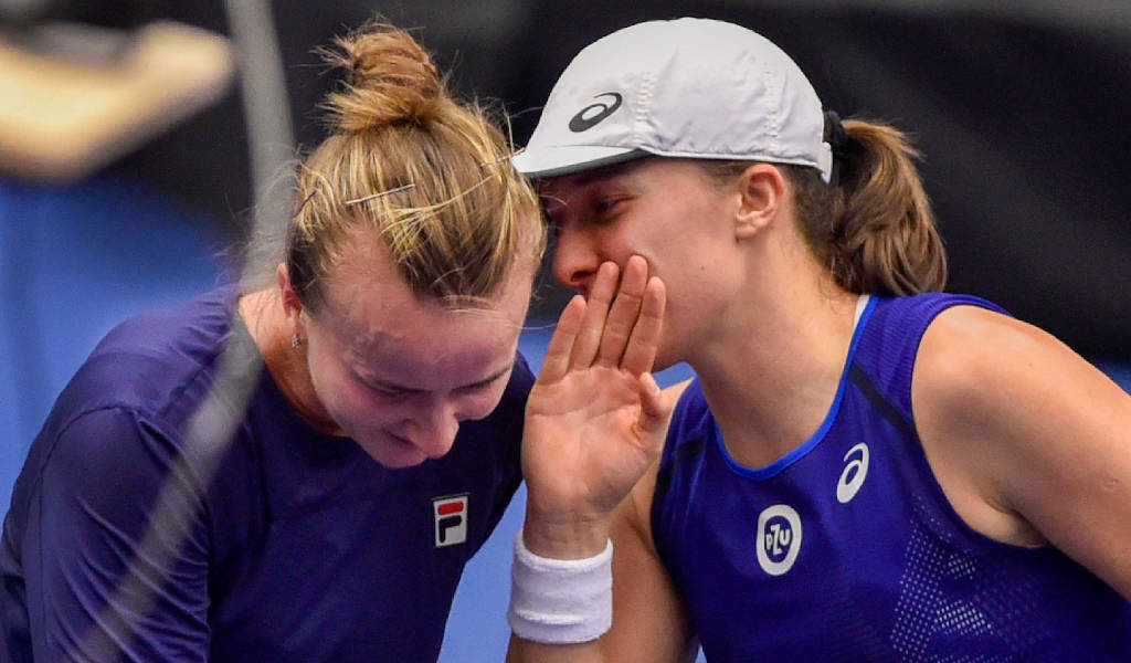 Barbora Krejcikova With Iga Swiatek