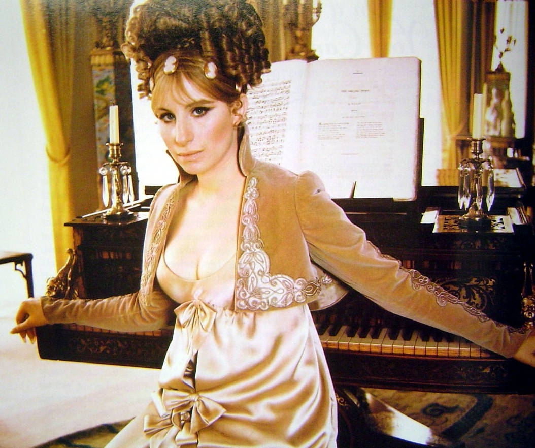 Barbra Streisand By The Piano Lawrence Schiller Background