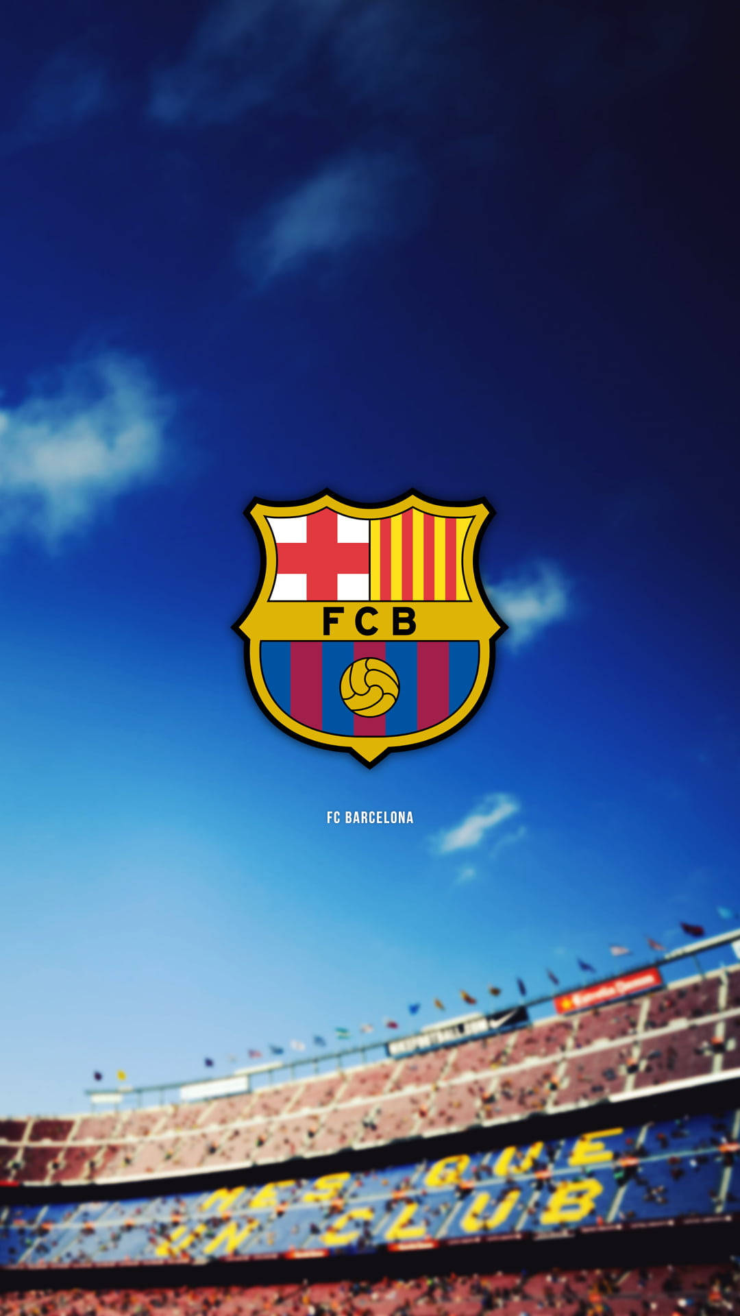 Barcelona Fc Logo In Sky